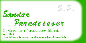 sandor paradeisser business card